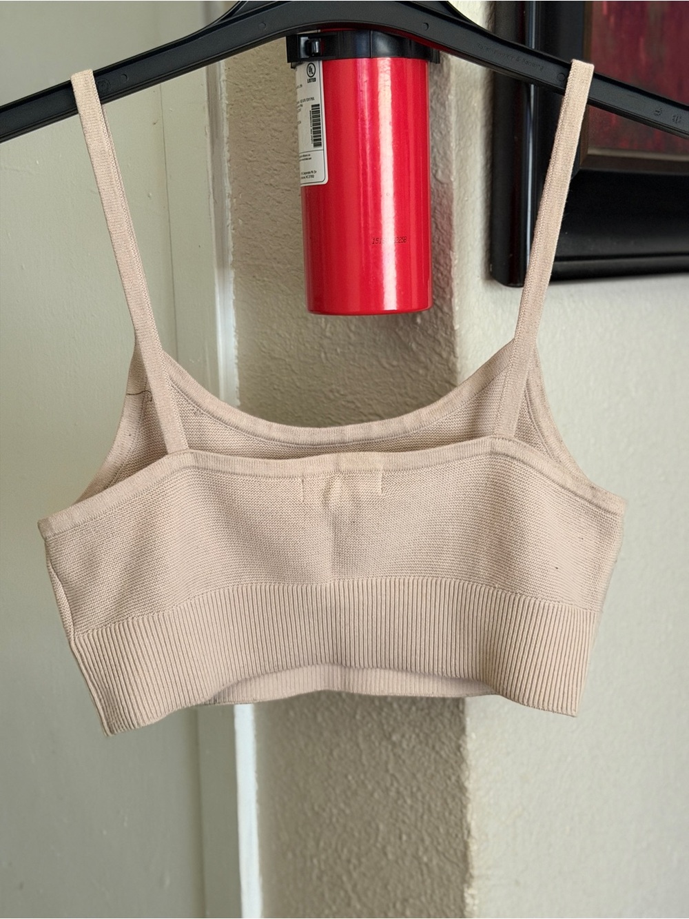 H&M Beige Ribbed Crop Tank Top - Picture 4 of 6